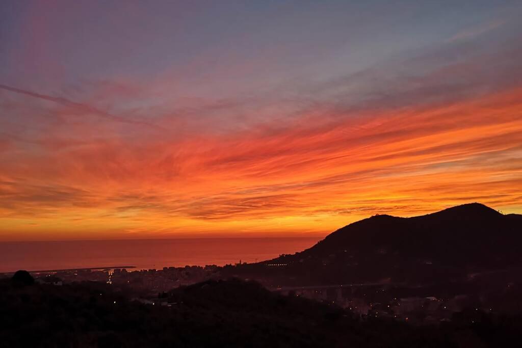 La Vivagna - Casa Vista Mare Tra Gli Ulivi Villa Leivi Bagian luar foto