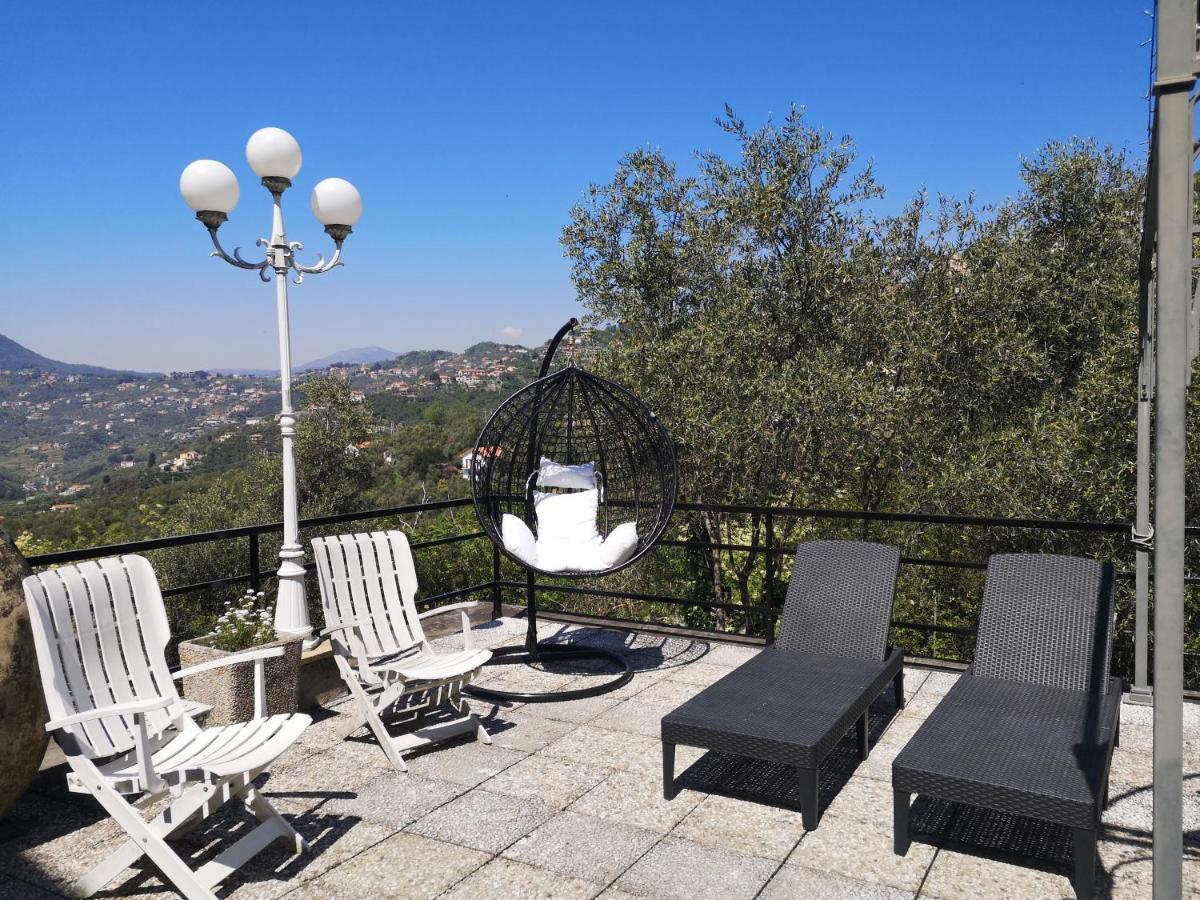 La Vivagna - Casa Vista Mare Tra Gli Ulivi Villa Leivi Bagian luar foto
