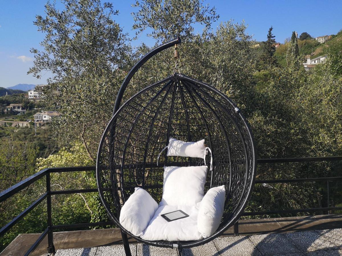 La Vivagna - Casa Vista Mare Tra Gli Ulivi Villa Leivi Bagian luar foto